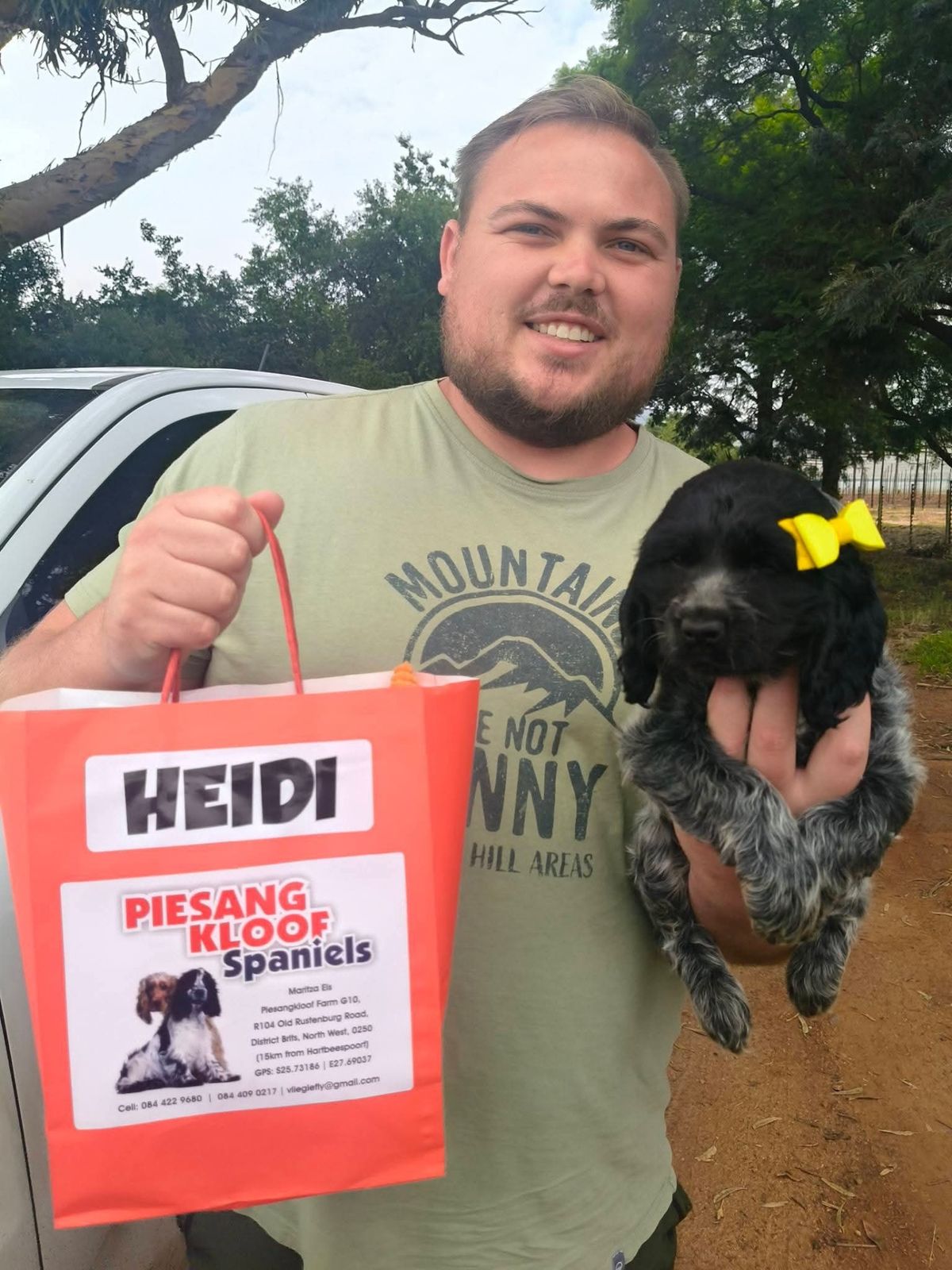 Heidi collected from Piesangkloof, name tag and all